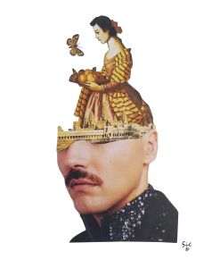 Un poeta e la sua musa
Stefano Carbone
Collage analogico
210 x 297	 mm
2022