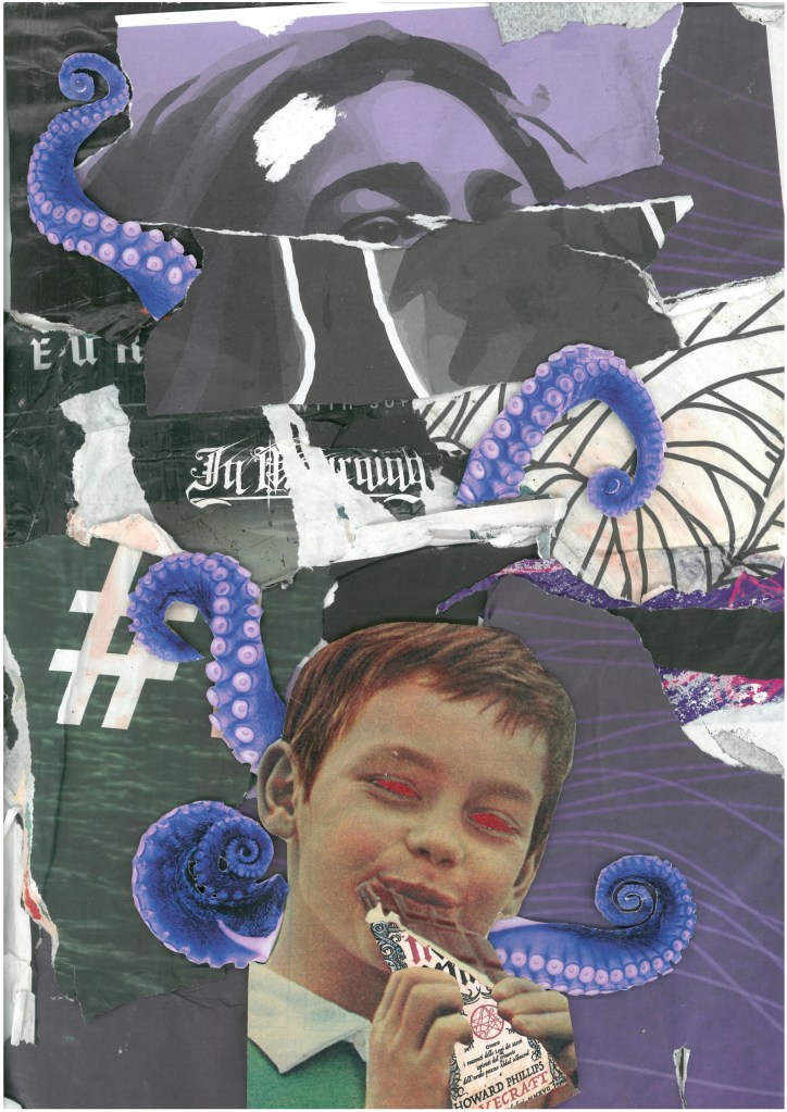 Lovecraft
Stefano Carbone
Collage analogico
297 x 420	mm
2024